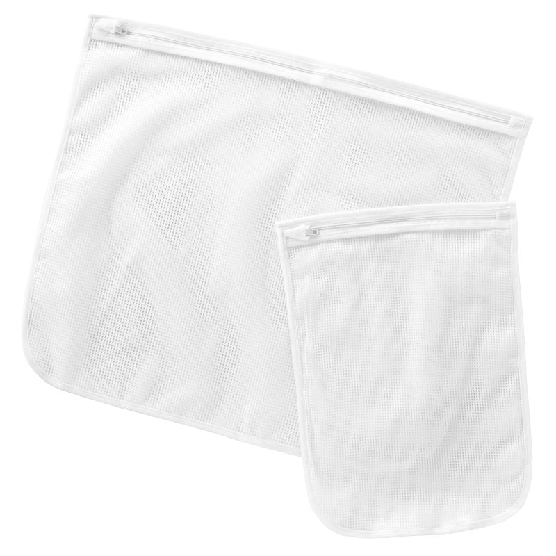 WHITMOR Whitmor 6154-140 Wash Bag, Nylon Bag, White, 6 in W, 10 in H, 1/2 in D HOUSEWARES WHITMOR