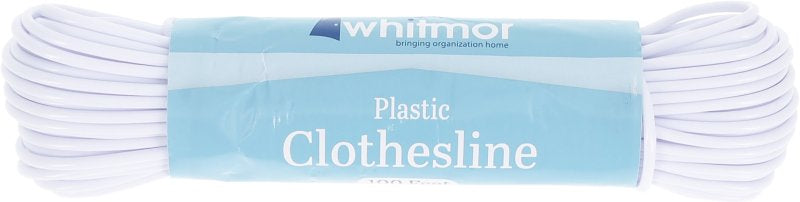 WHITMOR Whitmor 6198-921 Clothesline, 100 ft L, Plastic, White