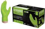 AMMEX Gloveworks GWGN46100 Heavy-Duty Disposable Gloves, L, Nitrile, Powder-Free, Green, 9-1/2 in L