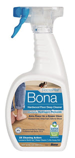 BONA Bona PowerPlus WM850051001 Hardwood Floor Deep Cleaner, 32 oz Bottle, Liquid, Mild, Clear