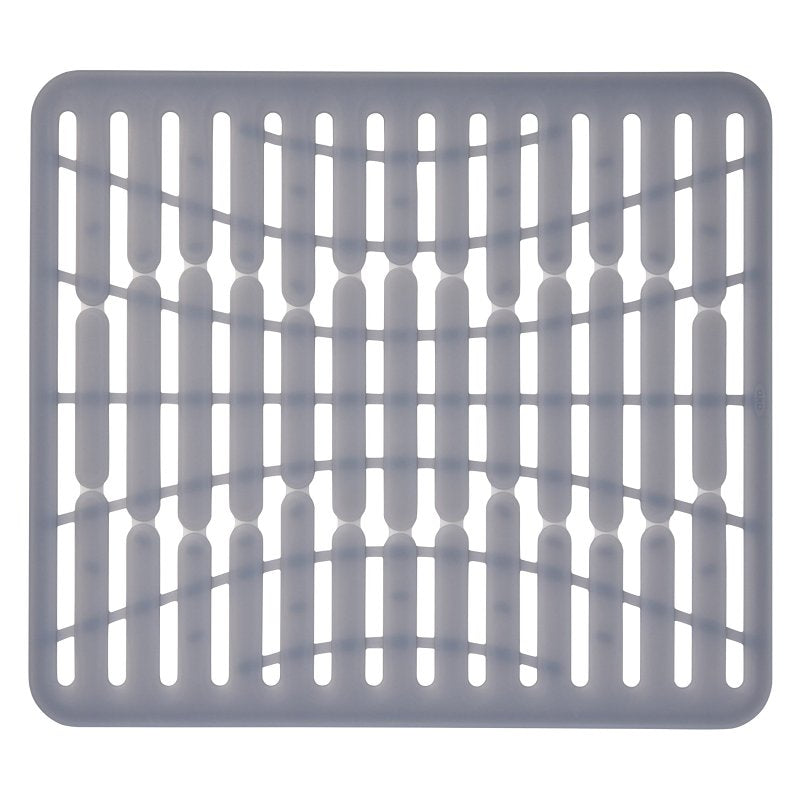OXO INTERNATIONAL Good Grips 13138100 Sink Mat, 12-3/4 in L, 11-1/4 in W, 1/4 in Thick, Silicone, Gray HOUSEWARES OXO INTERNATIONAL