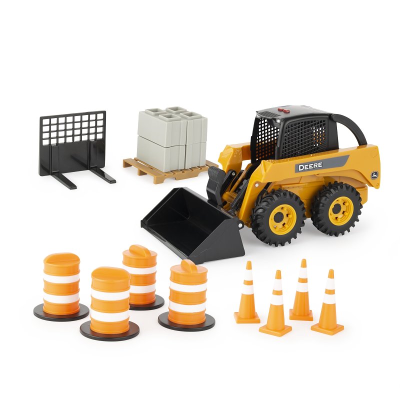 TOMY INTERNATIONAL Ertl 47349 Skid Steer Loader Set, 3 Years and Up, Internal Light/Music: Internal Light and Music