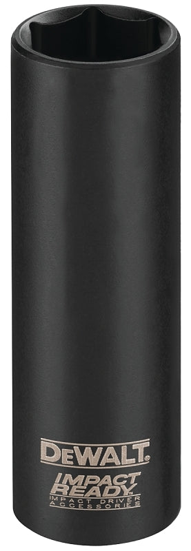 DEWALT DEWALT IMPACT READY DW22902 Impact Socket, 3/4 in Socket, 1/2 in Drive, Square Drive, 6-Point, Steel, Black Phosphate TOOLS DEWALT