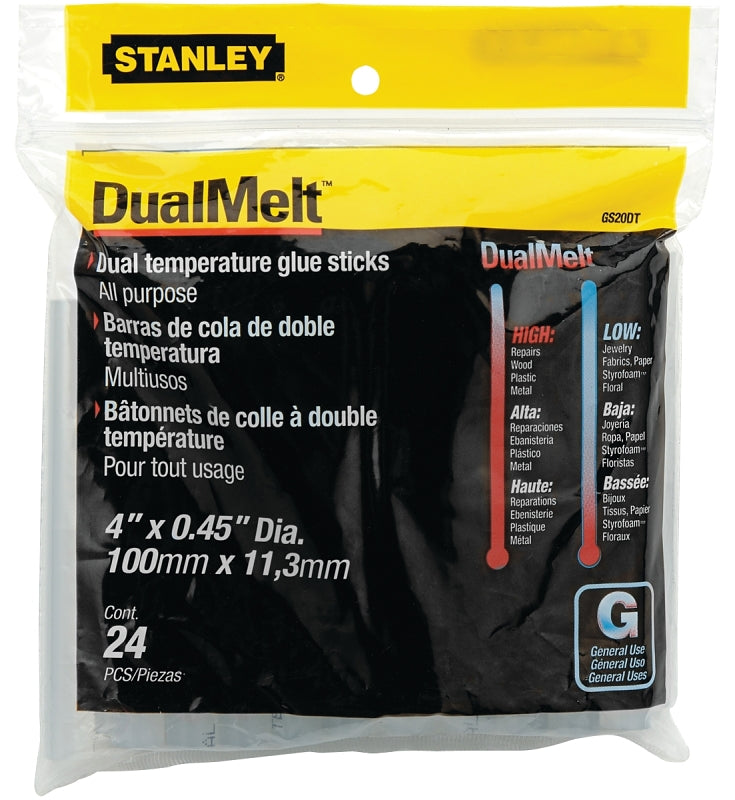 STANLEY STANLEY GS20DT Glue Stick, Resin, Clear, 24 Pack TOOLS STANLEY