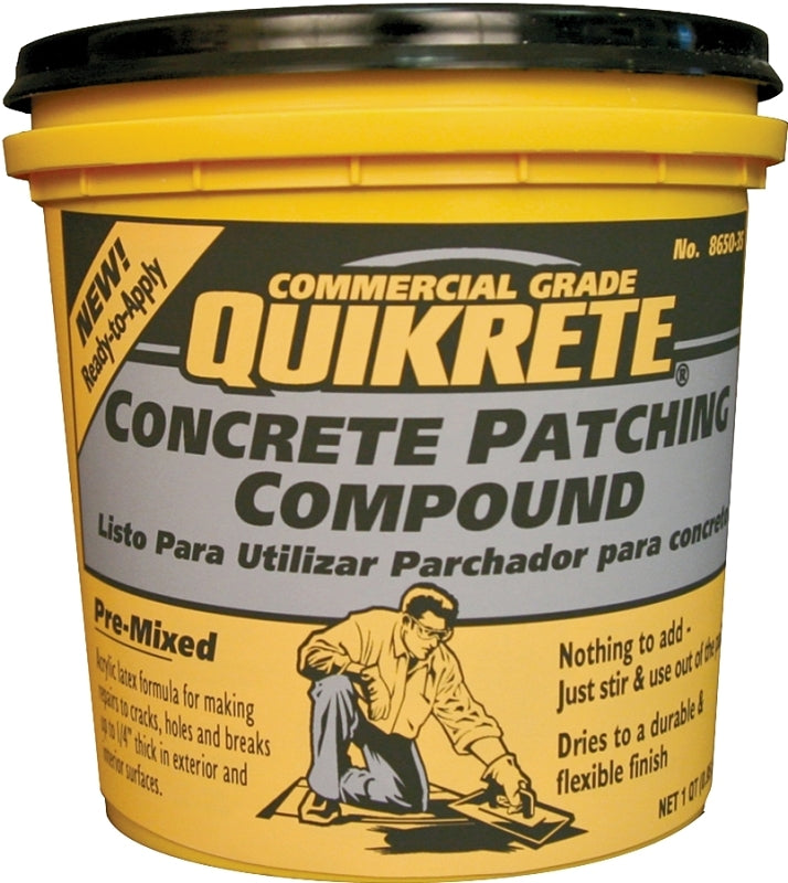 QUIKRETE Quikrete 8650-35 Patching Compound, Gray/White, 1 qt Pail PAINT QUIKRETE