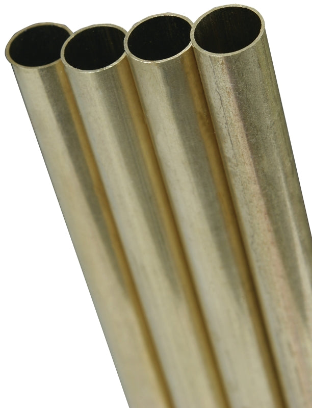 K & S ENGINEERING K & S 1145 Decorative Tube, Round, 36 in L, 1/8 in Dia, 0.014 in Wall, Brass HARDWARE & FARM SUPPLIES K & S ENGINEERING