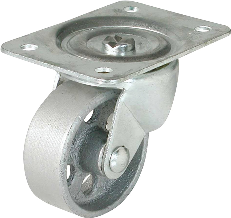 SHEPHERD Shepherd Hardware 9782 Swivel Caster, 4 in Dia Wheel, 1-1/2 in W Wheel, Cast Iron Wheel, 500 lb