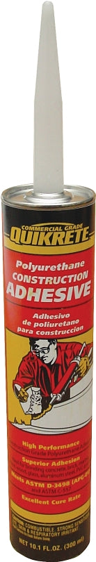 QUIKRETE Quikrete 9902-10 Construction Adhesive, Gray, 10.1 oz Caulk Tube