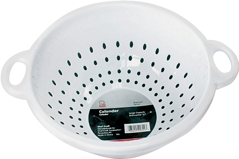 CHEF CRAFT Chef Craft 21311 Colander, 5 qt, Plastic, 11 in Dia, Plastic Handle