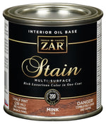 ZAR ZAR 12806 Wood Stain, Mink, Liquid, 0.5 pt Can