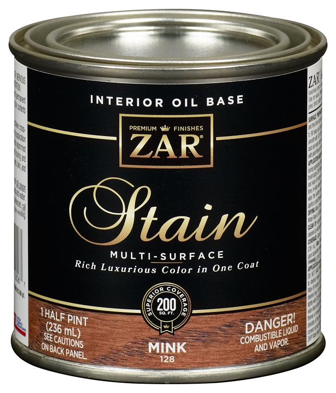 ZAR ZAR 12806 Wood Stain, Mink, Liquid, 0.5 pt Can