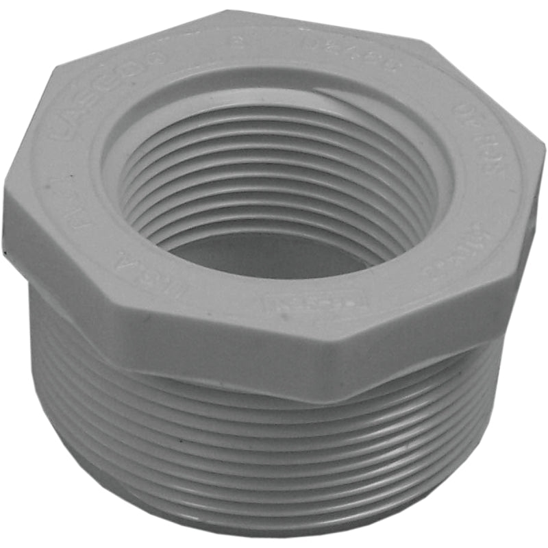 IPEX IPEX 435712 Reducing Bushing, 2 x 1-1/4 in, MPT x FPT, White, SCH 40 Schedule, 150 psi Pressure