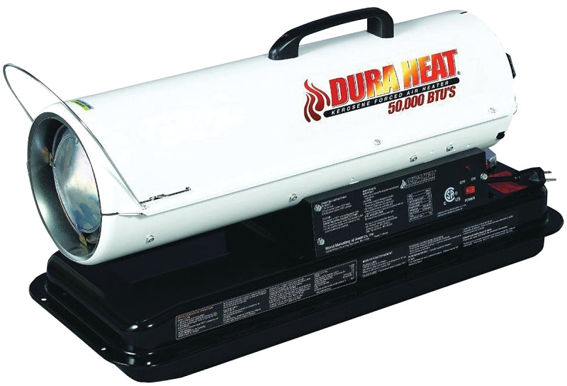 WORLD MARKETING Dura Heat DFA50 Forced Air Heater with Carrying Handle, 5 gal Tank, Diesel, Kerosene, 50,000 Btu, White APPLIANCES & ELECTRONICS WORLD MARKETING