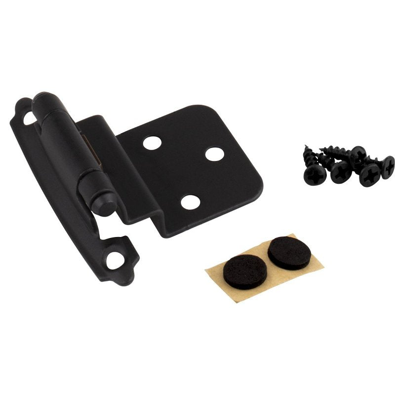 HARDWARE RESOURCES KasaWare KFHI-A-MB2 Cabinet Hinge, 3/8 in Inset, Self Close, Matte Black HARDWARE & FARM SUPPLIES HARDWARE RESOURCES