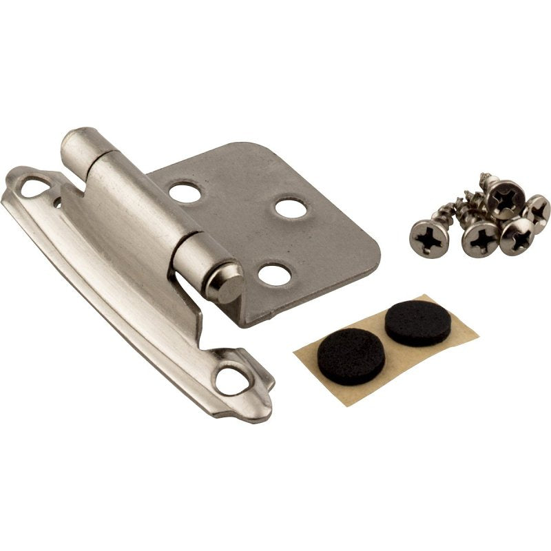 HARDWARE RESOURCES KasaWare KFHO-A-SN2 Hinge, Satin Nickel, Self-Closing, Overlay Hinge, 2/PK HARDWARE & FARM SUPPLIES HARDWARE RESOURCES