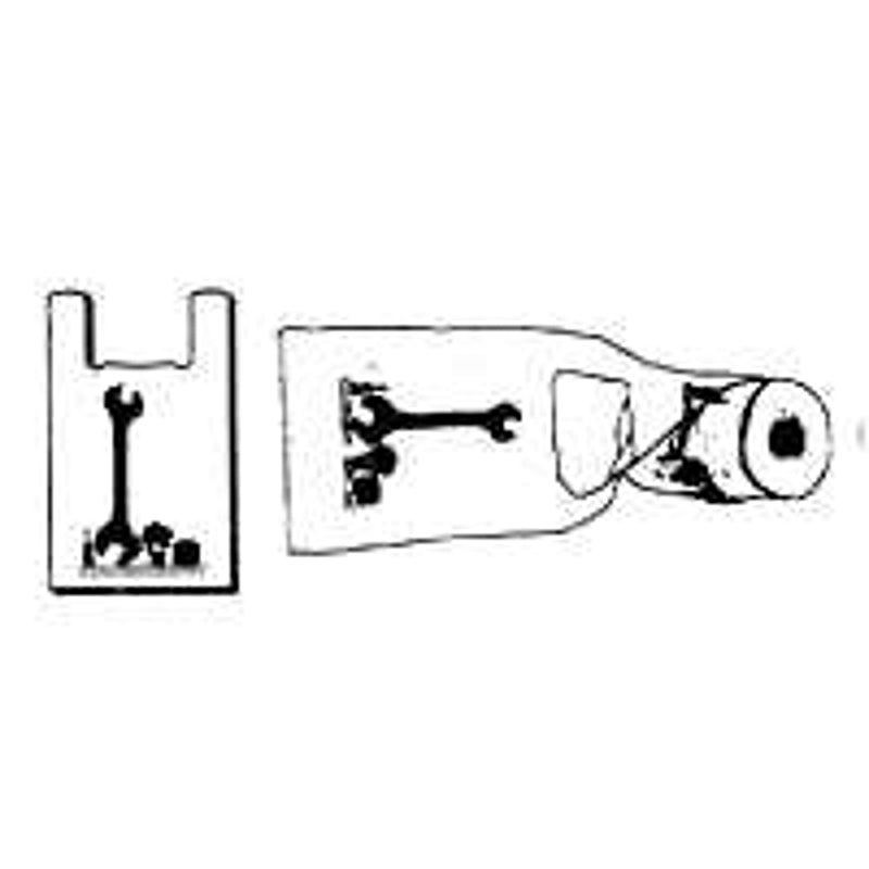 NOVOLEX Novolex RollMate Series 8028172 T-Shirt Roll Bag, M, 6 in L, 9-1/2 in W, Plastic, White