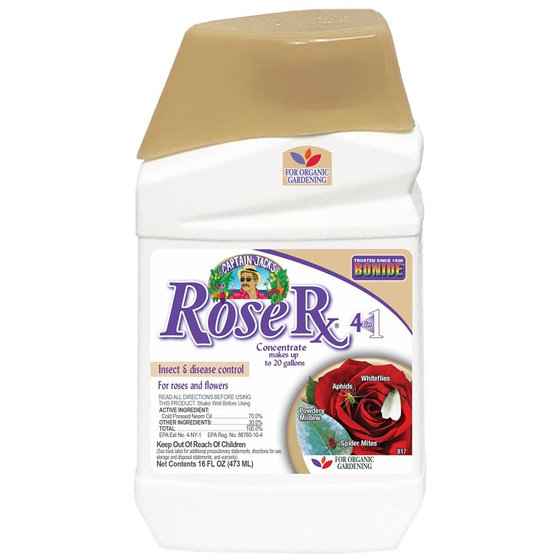 BONIDE Bonide Captain Jack's Rose Rx 817-P Fungicide/Miticide/Insecticide, Liquid, Spray Application, 1 pt