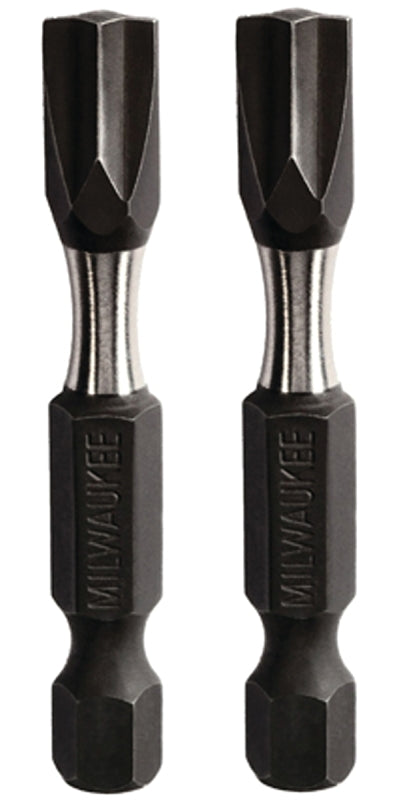 MILWAUKEE Milwaukee 48-32-4443 Power Bit, #1, #2 Drive, ECX Drive, 1/4 in Shank, Hex Shank, 2 in L, Carbon Steel TOOLS MILWAUKEE
