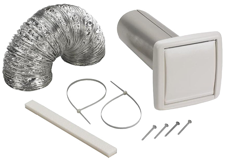 IMPERIAL Dundas Jafine ProVent EXWTZW Bathroom Fan Vent Kit, White, 5-Piece