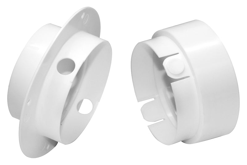 IMPERIAL Dundas Jafine EZCNZW Dryer Duct to Wall Connector, 4 in Union, Polypropylene PLUMBING, HEATING & VENTILATION IMPERIAL