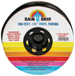 RAINDRIP Raindrip 016010T Drip Watering Tubing, 0.16 to 0.197 in ID, 100 ft L, Polyethylene, Black LAWN & GARDEN RAINDRIP