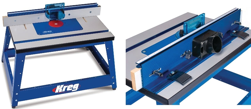 KREG Kreg PRS2100 Benchtop Router Table, 20 in W Stand, 28-1/4 in D Stand, 20-1/4 in H Stand, Fiberboard