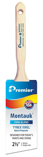 PREMIER PAINT ROLLER Premier Montauk 17212 Paint Brush, 2-1/2 in W, 2-15/16 in L Bristle, Nylon/Polyester Bristle PAINT PREMIER PAINT ROLLER