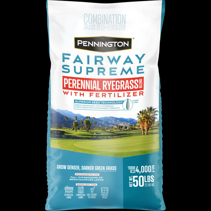 PENNINGTON Pennington Fairway Supreme Series 100534853 Grass Seed, 50 lb Bag