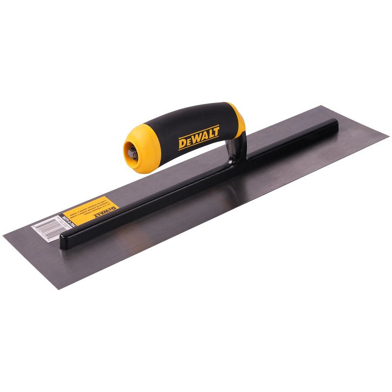 LEVEL 5 TOOLS LLC DEWALT DXTT-3-704 Finishing Trowel, 16 in L Blade, 4 in W Blade, Carbon Steel Blade, Square End, Soft Grip Handle