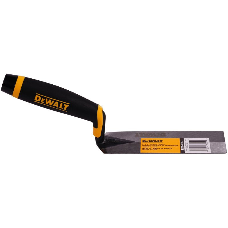 LEVEL 5 TOOLS LLC DEWALT DXTT-3-757 Margin Trowel, 6 in L Blade, 2 in W Blade, Carbon Steel Blade, Soft Grip Handle, Plastic Handle