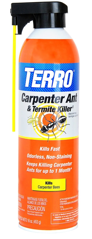 TERRO Terro T1901-6 Carpenter Ant and Termite Killer, Liquid, Spray Application, 16 oz Aerosol Can LAWN & GARDEN TERRO