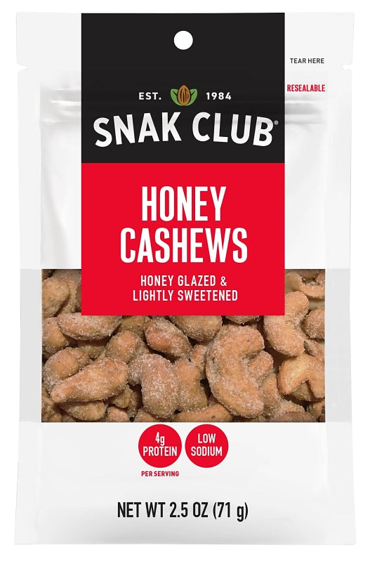SNAK CLUB Snak Club 700558 Honey Cashew, Roasted, 2.5 oz HOUSEWARES SNAK CLUB