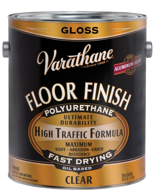 VARATHANE Varathane 130031 Floor Finish Paint, Gloss, Liquid, Crystal Clear, 1 gal, Can