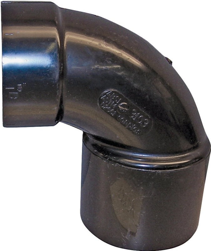 IPEX USA LLC-CANPLAS Canplas 103103BC Reducing Closet Pipe Elbow, 4 x 3 in, Spigot x Hub, 90 deg Angle, ABS, Black LAWN & GARDEN IPEX USA LLC-CANPLAS
