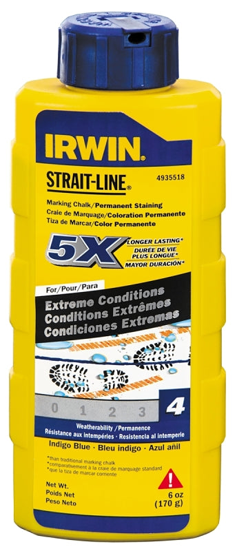 IRWIN Irwin 4935518 Marking Chalk Refill, 6 oz, Indigo Blue, Permanent