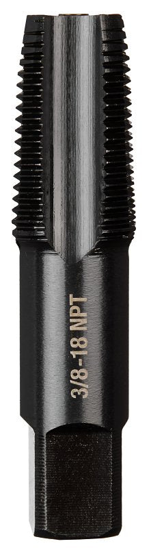 MILWAUKEE Milwaukee 49-57-5292 Straight Flute Plug Tap, 3/8-18 Thread, NPT Thread, 4-Flute, HCS