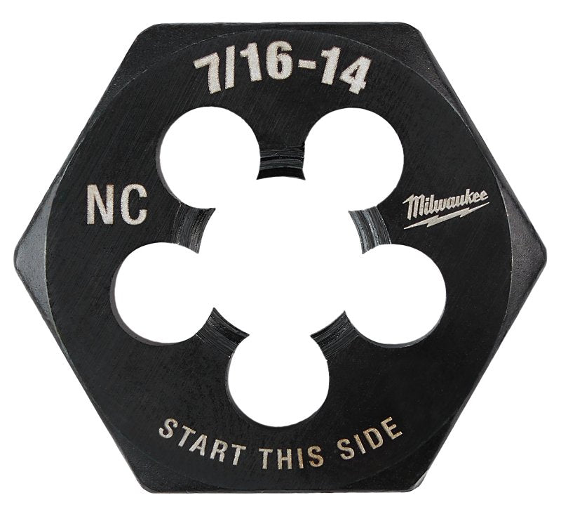 MILWAUKEE Milwaukee 49-57-5355 Threading Die, 7/16-14 Thread, Coarse Thread, HCS