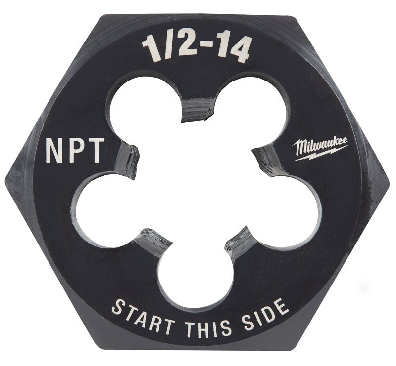 MILWAUKEE Milwaukee 49-57-5393 Threading Die, 1/2-14 Thread, NPT Thread, Right Hand Thread, HCS