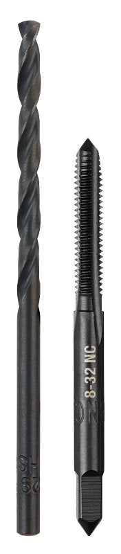 MILWAUKEE Milwaukee 49-57-5521 Drill and Tap Bit, HCS, Black Oxide, Specifications: #8-32 NC Straight Flute Plug Tap, #29 Drill
