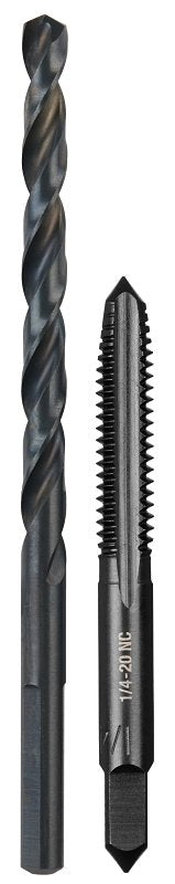 MILWAUKEE Milwaukee 49-57-5534 Drill and Tap Bit, HCS, Black Oxide, Specifications: 1/4-20 NC Straight Flute Plug Tap, #7 Drill