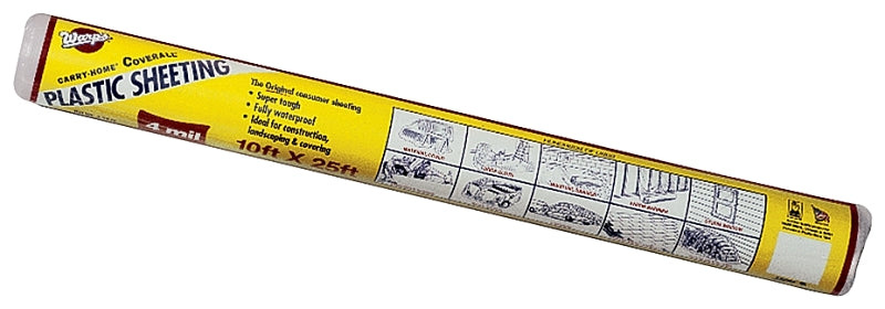 WARP'S Warp's 12-4CH10 Polyethylene Sheeting, 25 ft L, 10 ft W, 4 mil Thick, Clear HARDWARE & FARM SUPPLIES WARP'S