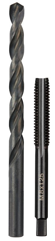 MILWAUKEE Milwaukee 49-57-5543 Straight Flute Tap, M8x1.25 Thread, Coarse Thread, 31.75 mm L Thread, Plug Chamfer, 4-Flute, HCS
