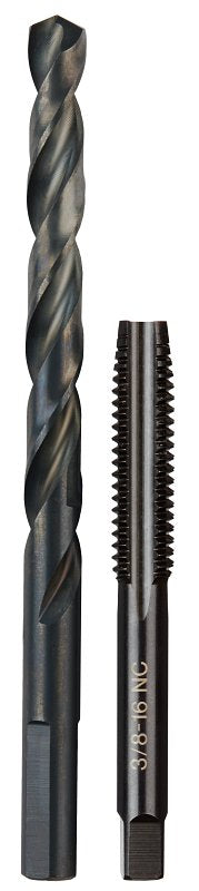 MILWAUKEE Milwaukee 49-57-5548 Drill and Tap Bit, HCS, Black Oxide, Specifications: 3/8-16 NC Straight Flute Plug Tap, 5/16 Drill