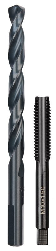 MILWAUKEE Milwaukee 49-57-5554 Drill and Tap Bit, HCS, Black Oxide, Specifications: M10x1.5 Straight Flute Plug Tap, R Drill