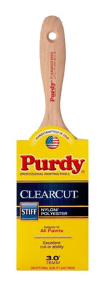 PURDY Purdy Sprig Clearcut 144380130 Trim Brush, 3 in W, Nylon/Polyester Bristle, Beavertail Handle PAINT PURDY