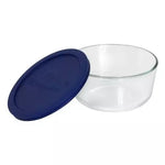 PYREX Pyrex 6017398 Storage Plus Bowl, 4 Cups, Glass/Plastic, Navy Blue