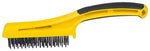 HYDE Hyde 46802 Wire Brush, 4-3/4 in L Brush, 3/4 in W Brush, Carbon Steel Bristle, Black Bristle, Shoe Handle PAINT HYDE