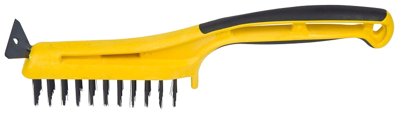 HYDE Hyde 46805 Wire Stripping Brush with Scraper, 5 in L x 1-1/4 in W Brush, Carbon Steel Trim