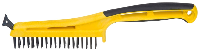 HYDE Hyde 46806 Wire Stripping Brush with Scraper, 5-1/4 in L x 1/2 in W Brush, Carbon Steel Trim