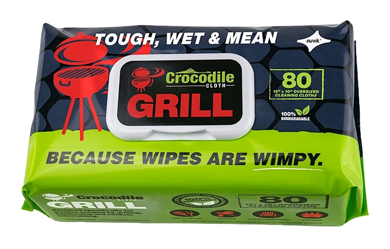 CROCODILE CLOTH Crocodile Cloth Consumer 6600 Grill Cleaning Cloth, 15 in L, 10 in W CLEANING & JANITORIAL SUPPLIES CROCODILE CLOTH